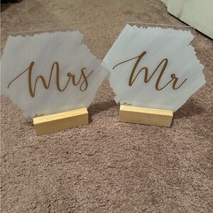 Table signs for wedding